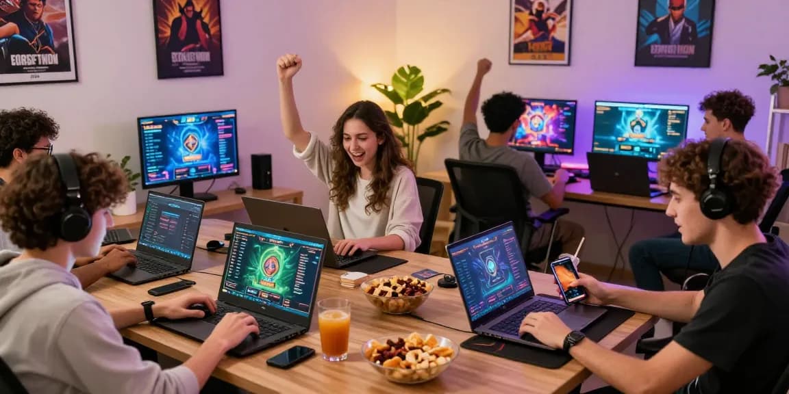 Diverse players enjoying exciting online card games at gamebaidoithuong.is in a lively gaming atmosphere.