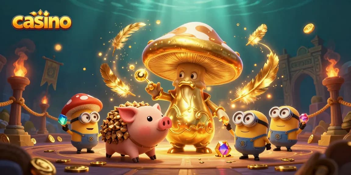 Experience thrilling casino action in a vibrant 3D scene filled with magical treasures and dynamic elements.