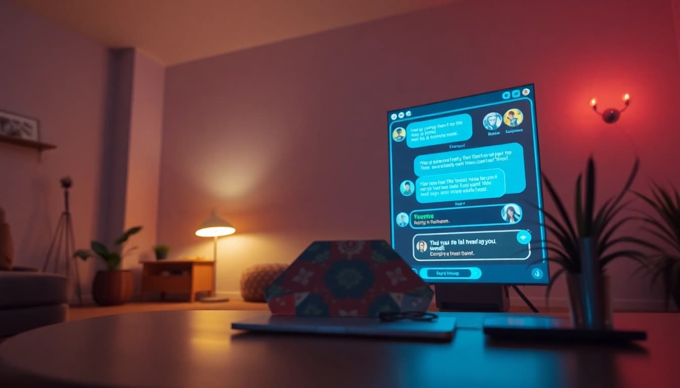 Engaging interface of a free AI sex chat, showcasing interactive adult-themed conversations.