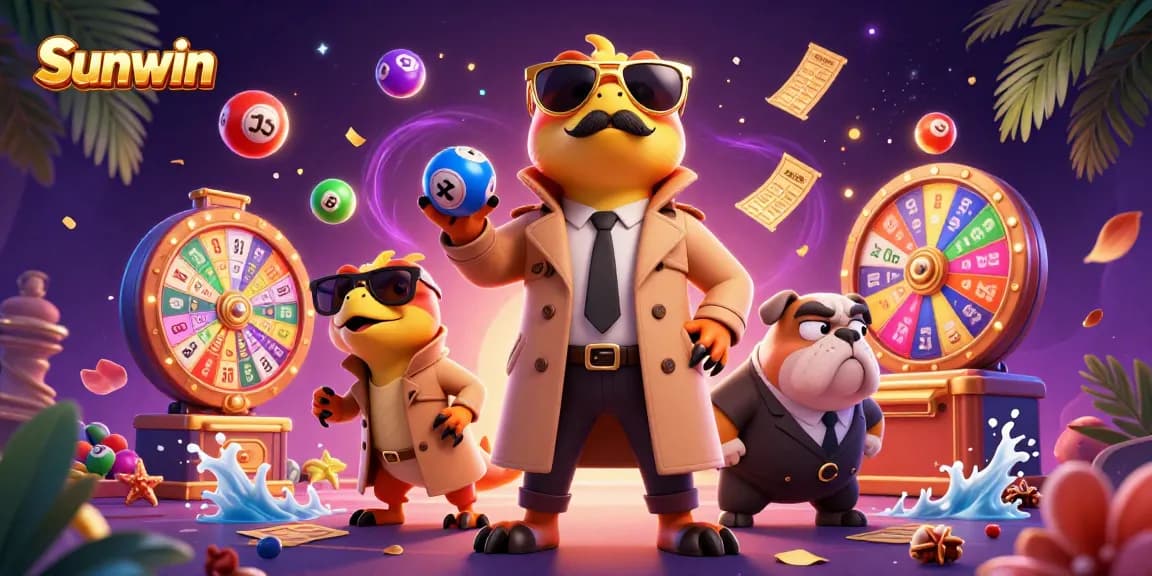 Engage with Sunwin's vibrant casino experience featuring playful raptors entering a VIP lounge.