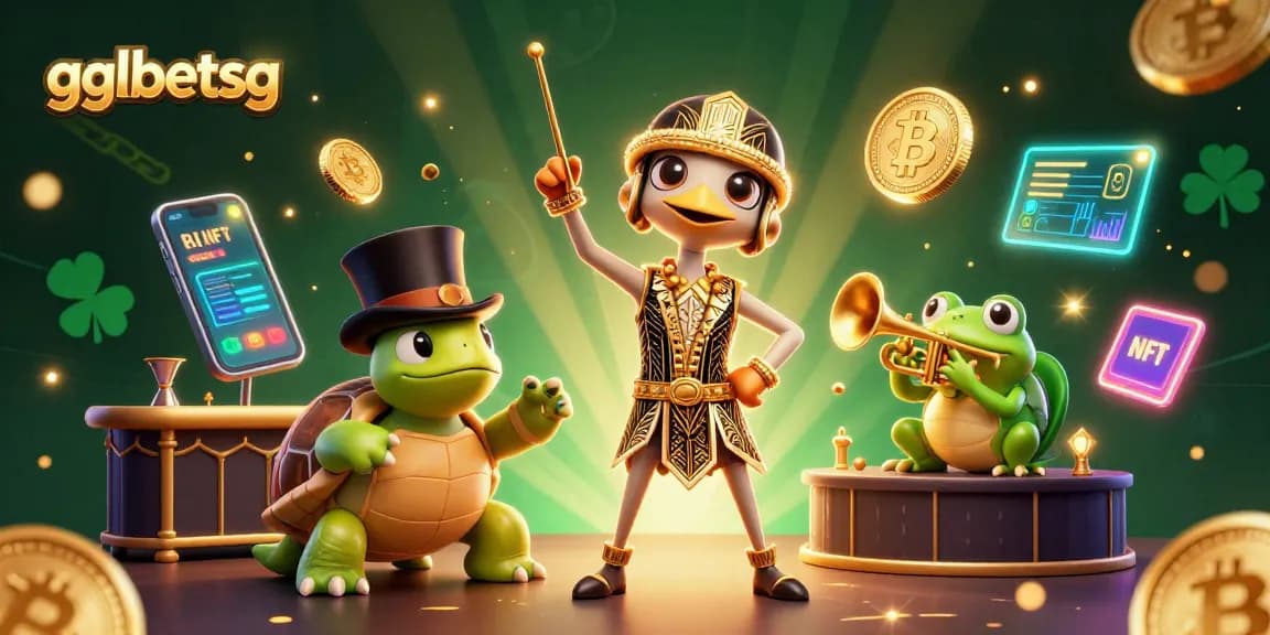 Experience thrilling esports betting with gglbetsg, featuring vibrant characters and crypto-themed elements.
