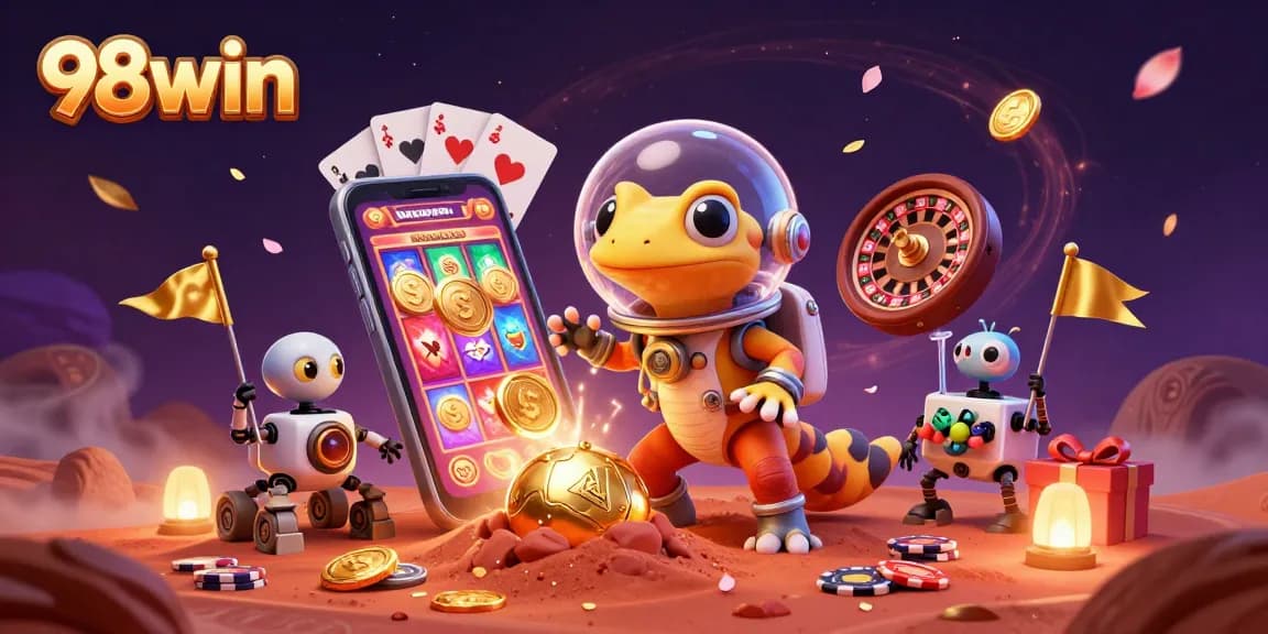 Win big with 98win at a fantastical casino adventure in vibrant 3D!