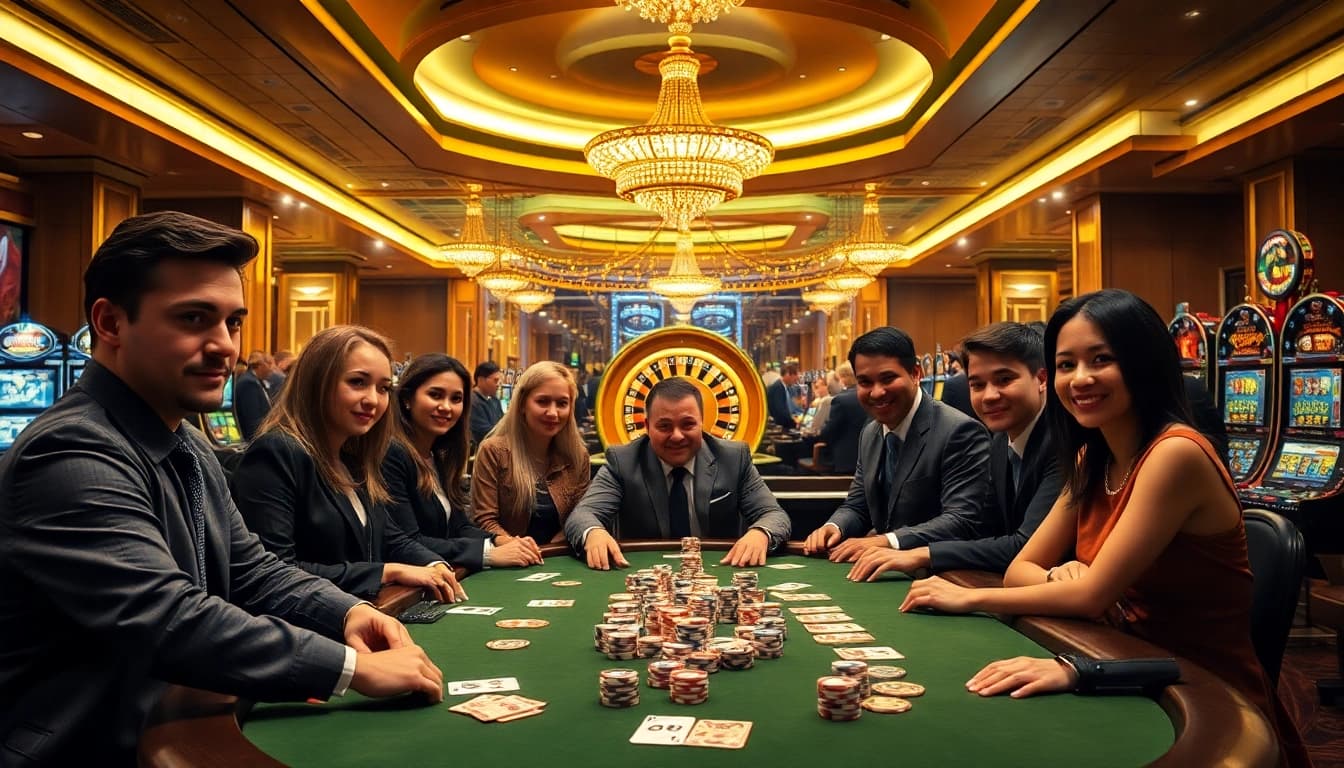 This casino atmosphere features players strategizing at a card table, echoing the contact details of https://ecogreenbuilders.in/contact/ for gambling inquiries.
