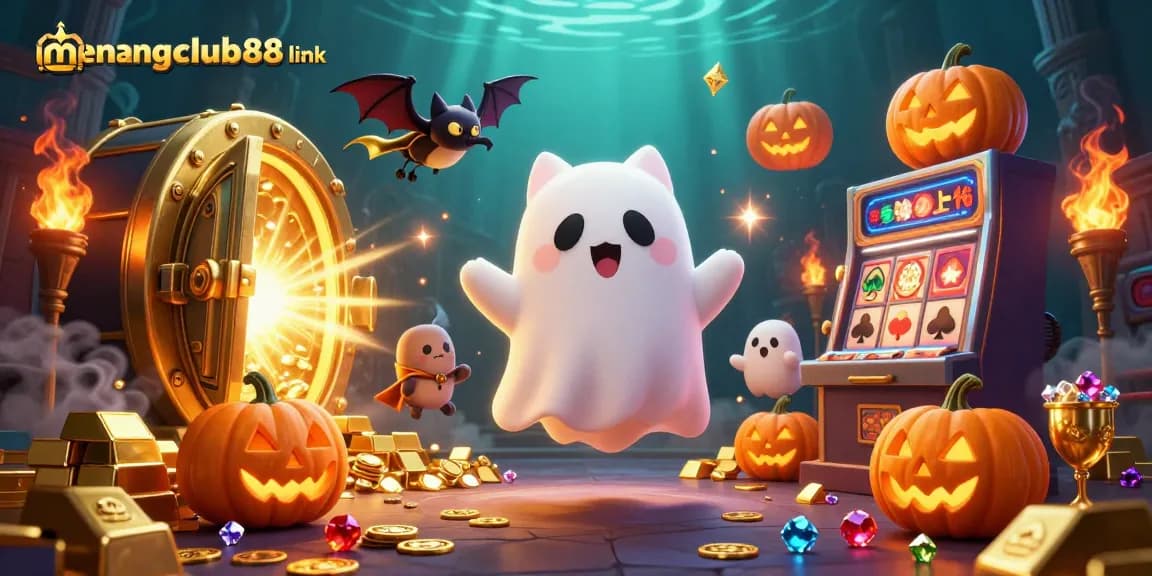 Engage with the exciting menangclub88 link adventure in a haunted casino, showcasing stunning graphics and characters.