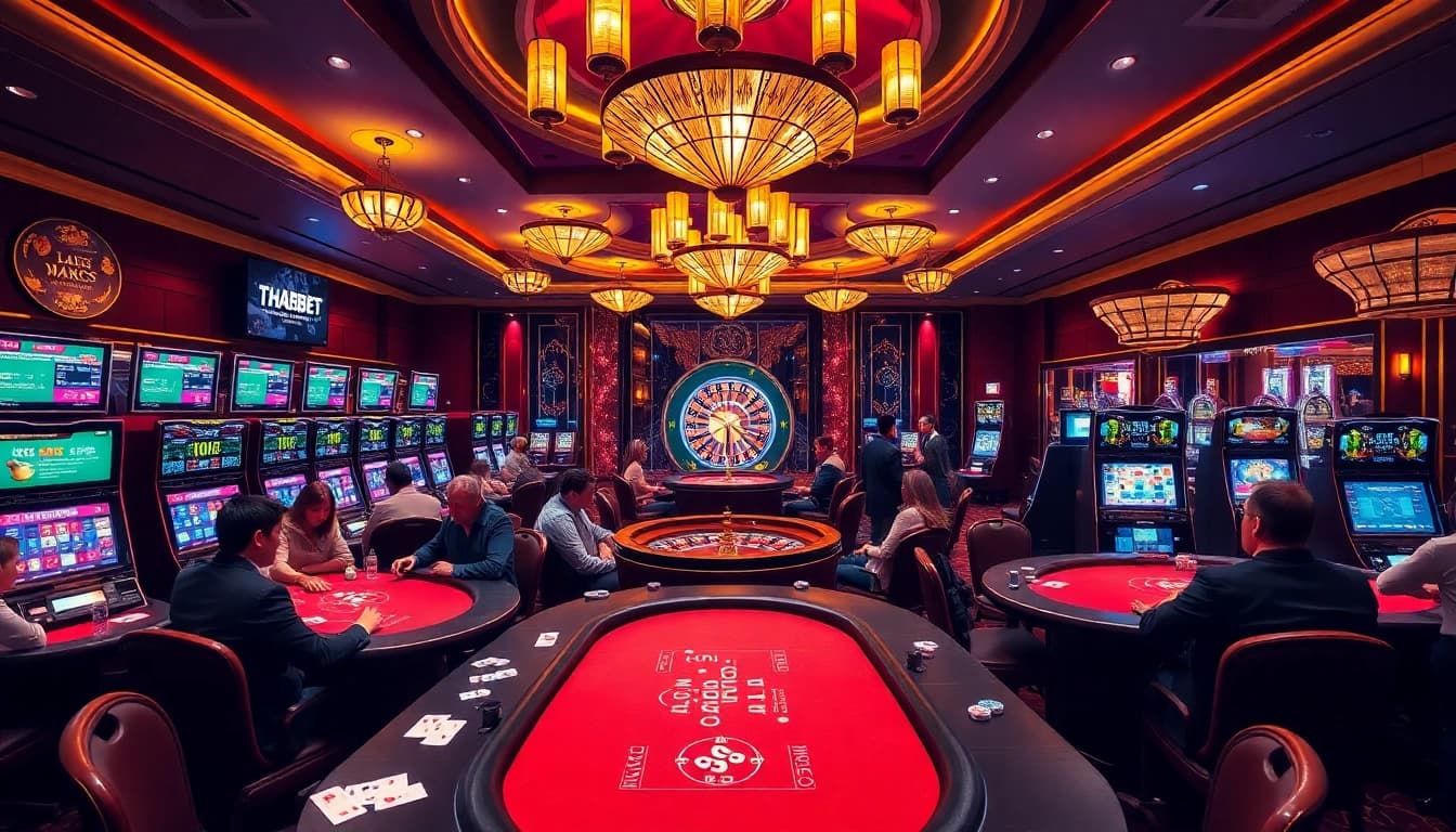 Thabet offers an exciting luxurious casino environment with poker tables and jackpot slots.