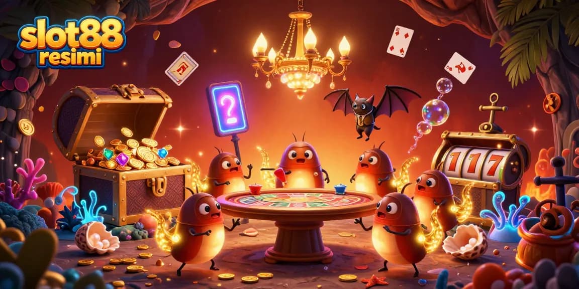 Win big at slot88 resmi with glowing glowworms lighting a vibrant cave casino!