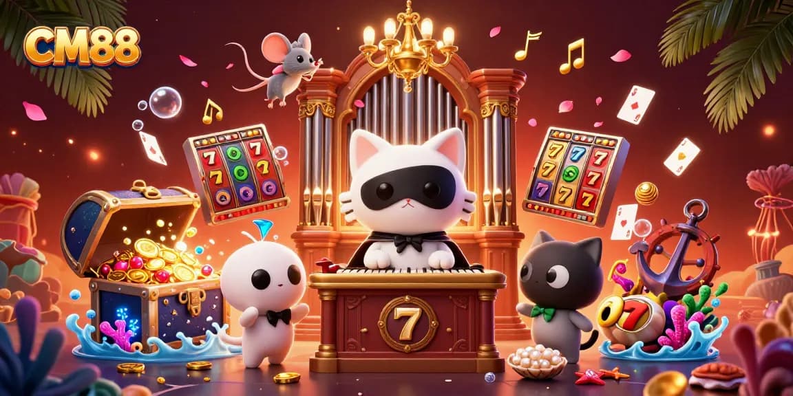 Experience thrilling wins at CM88 with a vibrant casino scene featuring exciting game elements.
