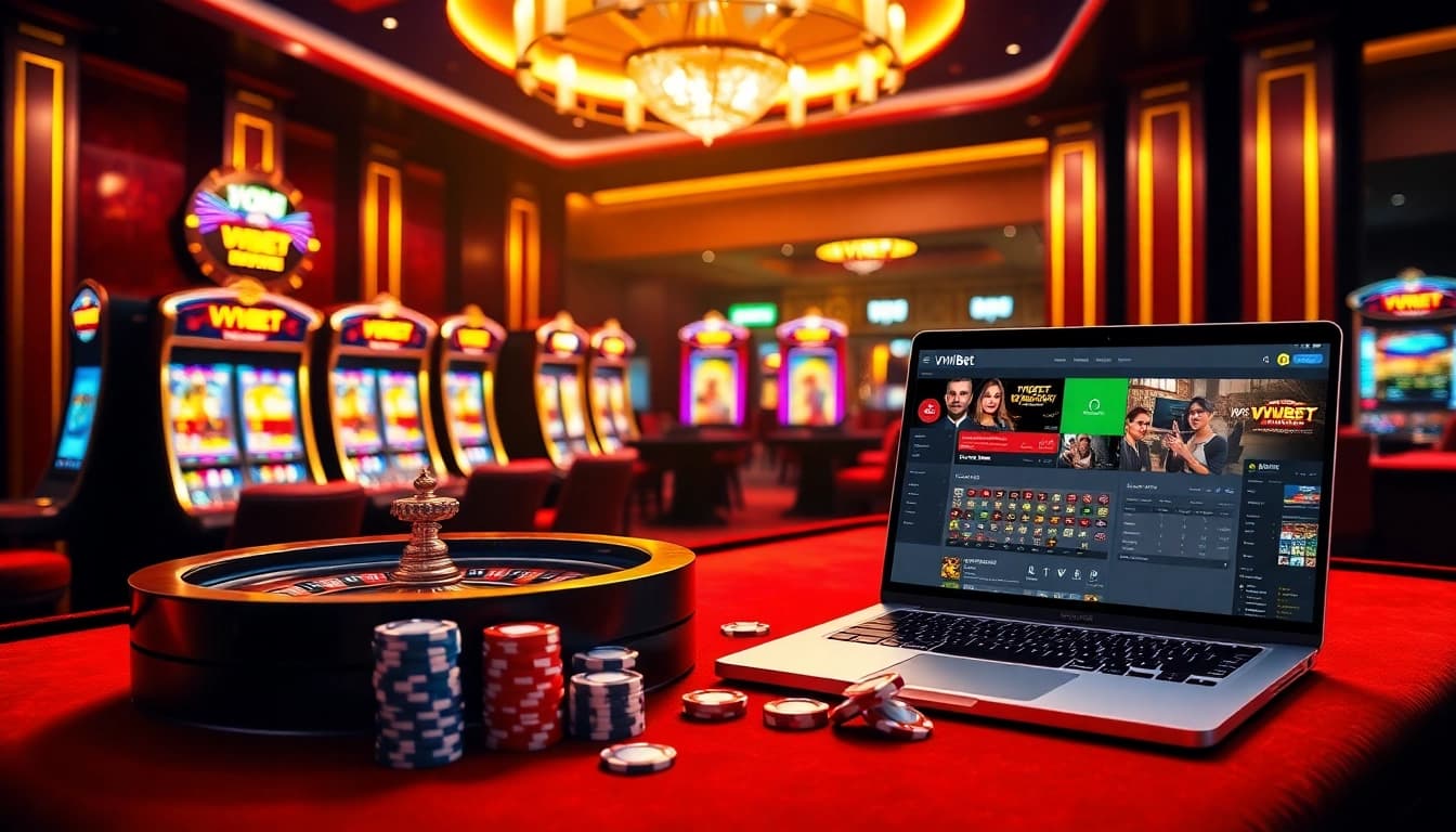 Experimenta una experiencia de juego en línea emocionante en VVVBet, con una atmósfera de casino vibrante e interfaces de apuestas atractivas.