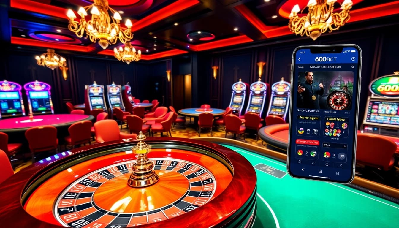 Experimenta una emocionante experiencia de juego en línea en 600bet con visuales de casino vibrantes y juegos envolventes.