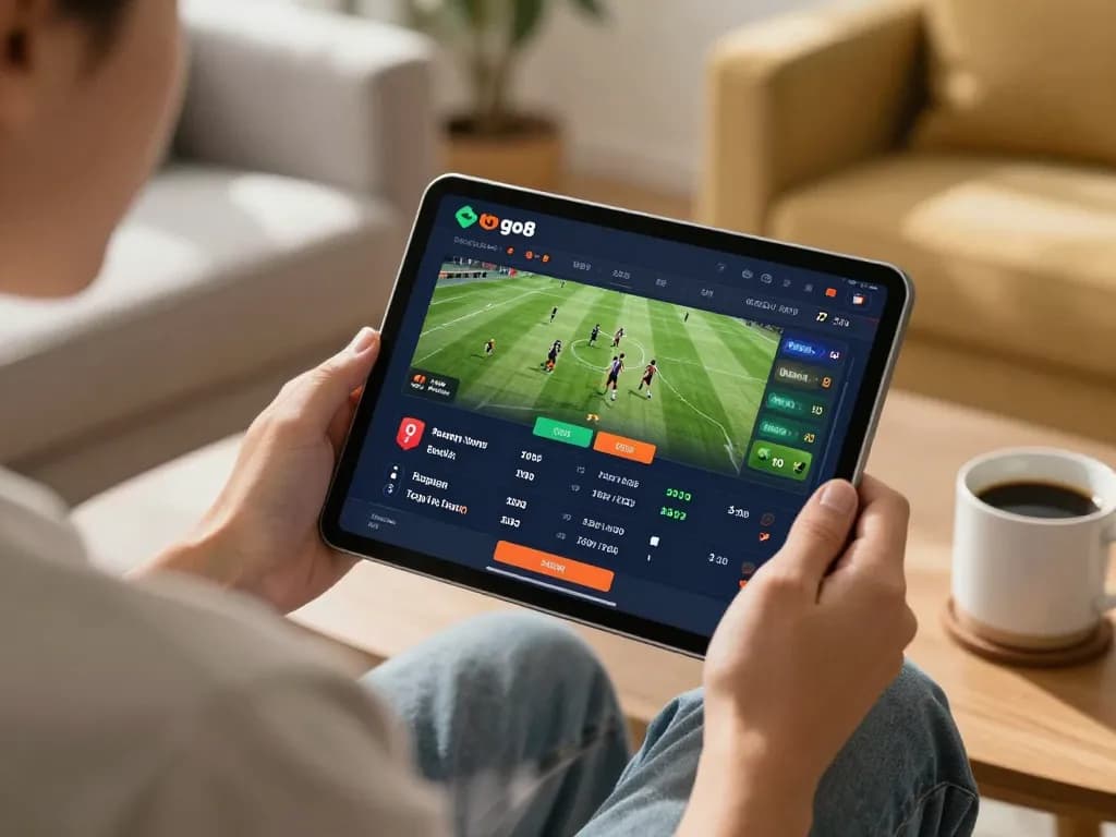 Engage in sports betting on the trang chủ go8 platform from a cozy living room.