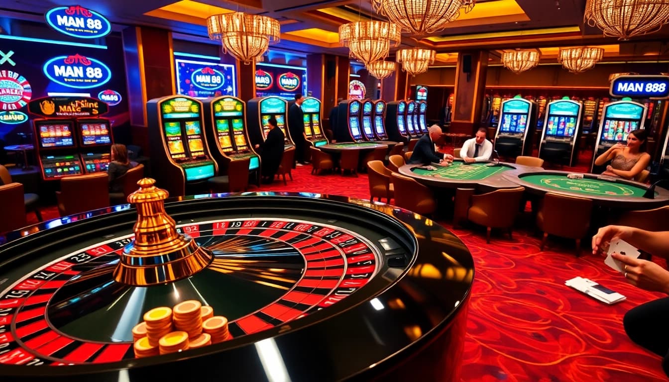 Experience the thrill of Man 88 with high-stakes gameplay at a luxurious casino.