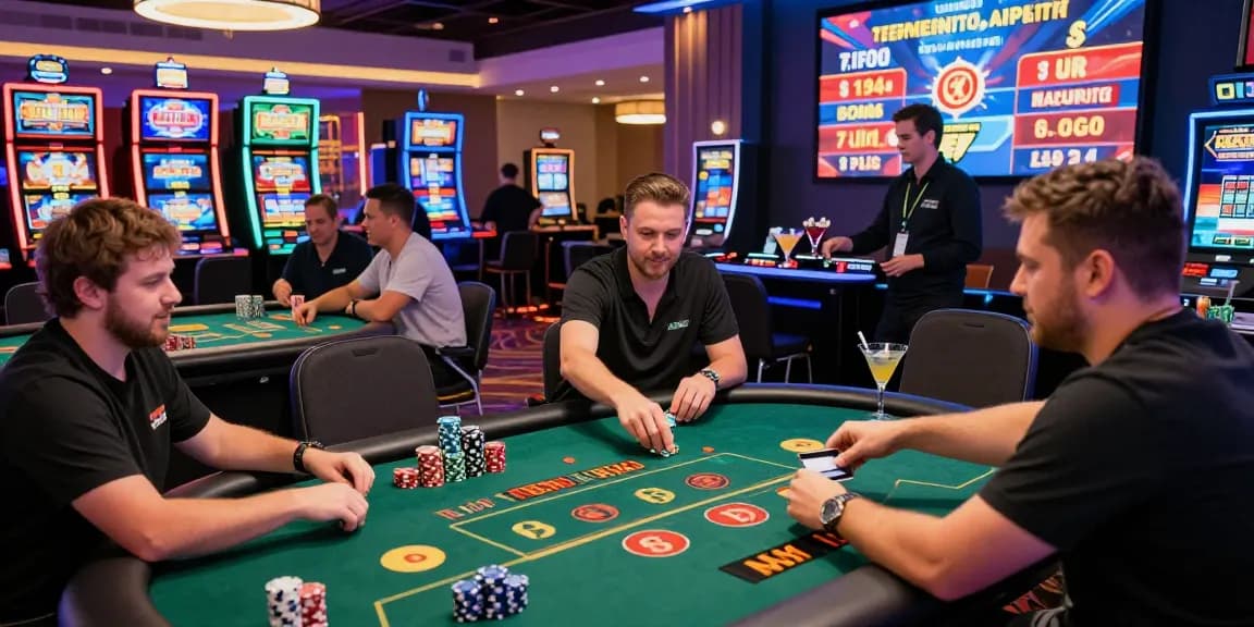 Players enjoying excitement at credit card casinos at https://brcs.co.uk, showcasing vibrant gaming tables and live dealer action.