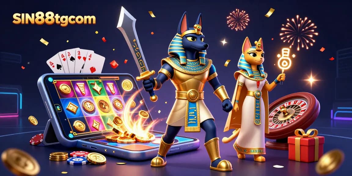 Experience thrilling gameplay with SIN88tgcom as Anubis and Bastet bring slot adventures to life!