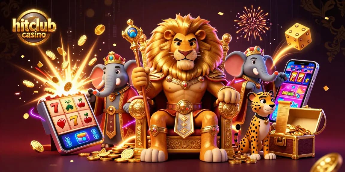 Experience the excitement of hitclub casino with a vibrant 3D scene featuring animated characters and thrilling gaming elements.