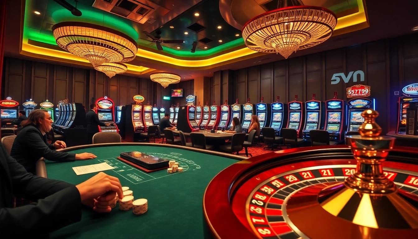 Experience the thrill of 5Z7779 com with engaging casino elements like poker tables and slots.