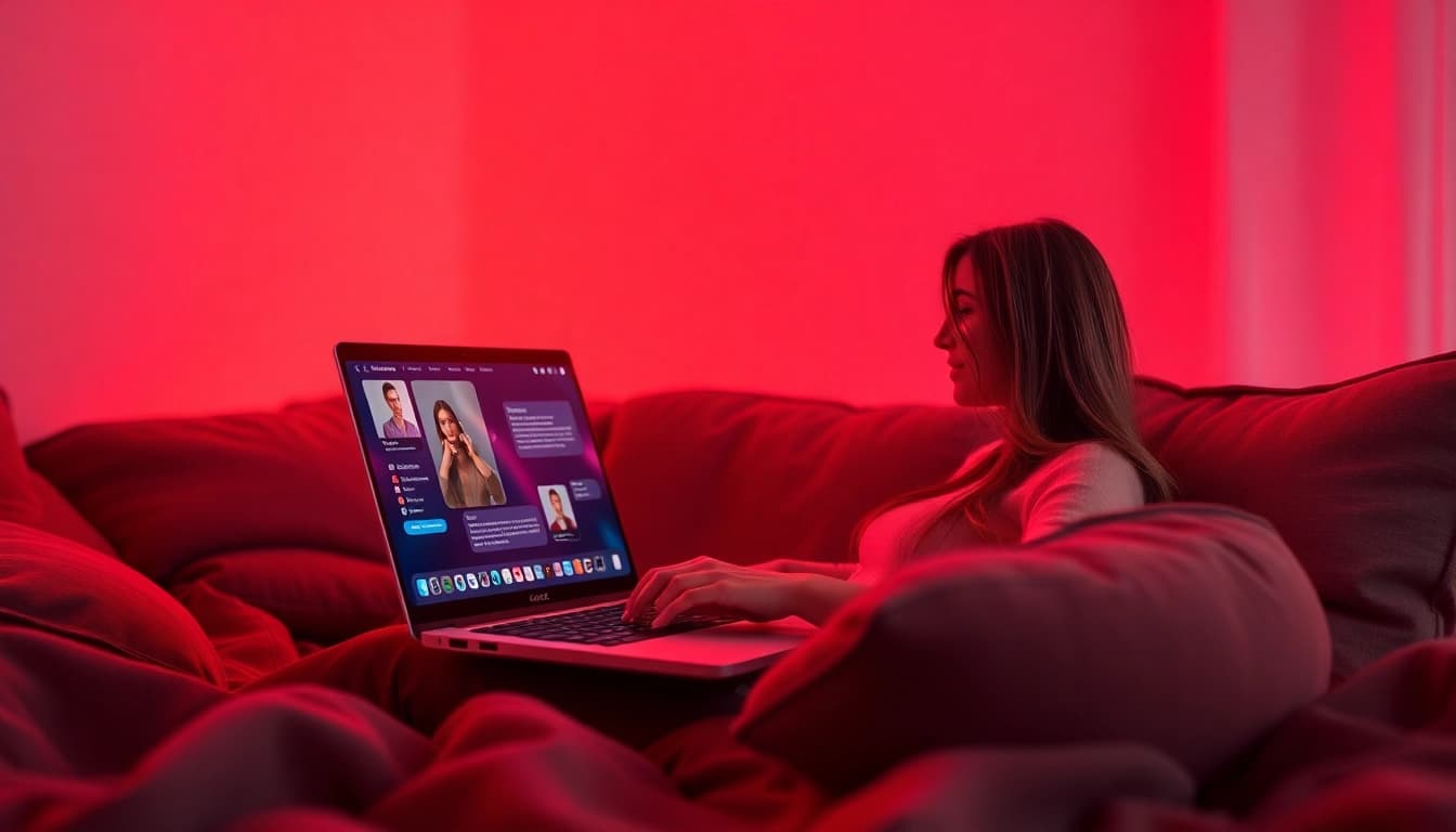 Engaging sex AI chat scene showcasing an intimate virtual environment.