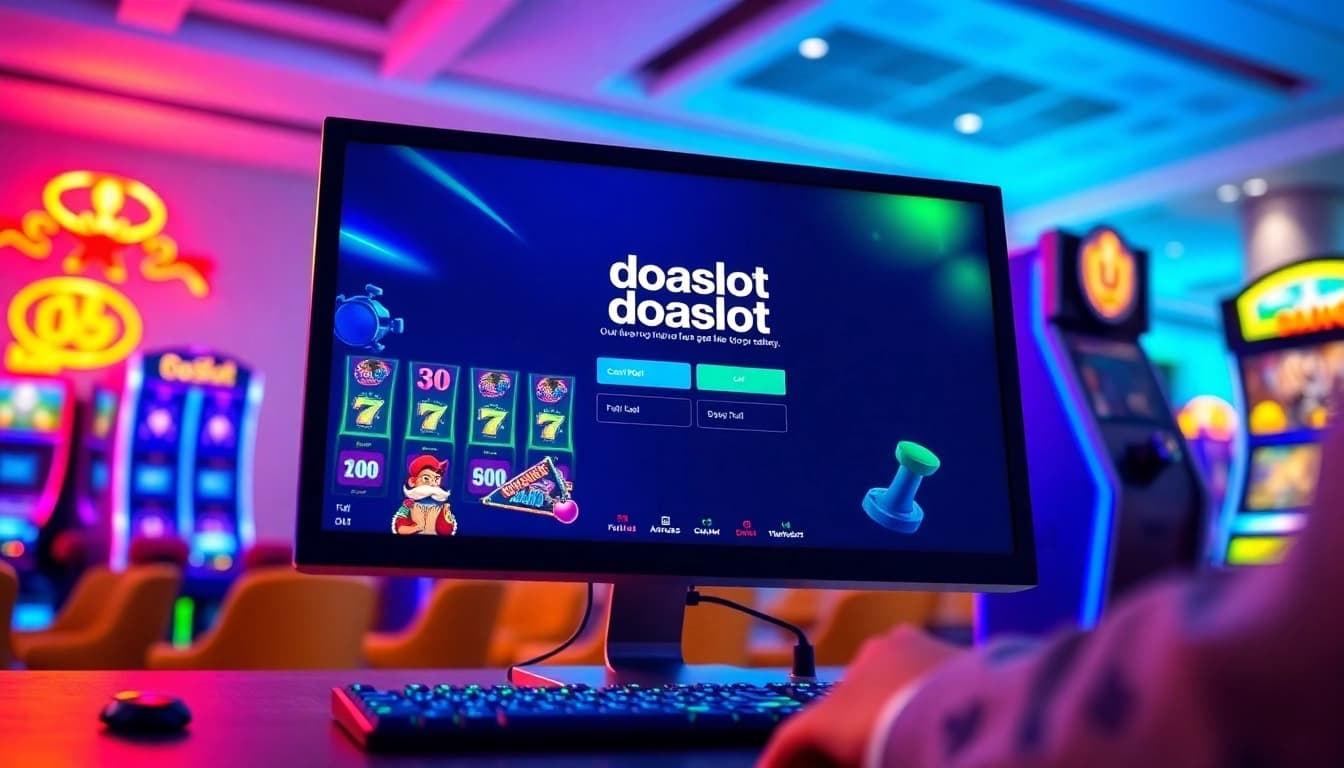 Engaging doaslot login interface on a modern gaming screen.