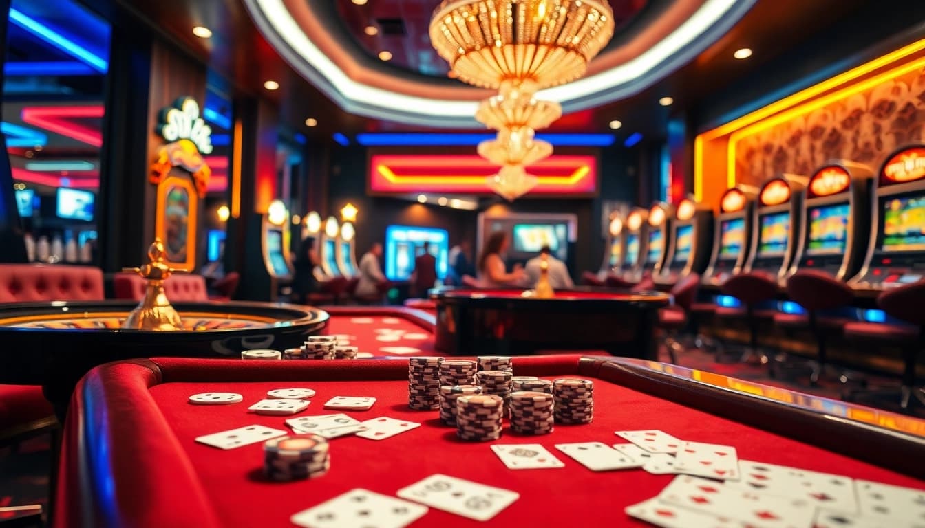 Experience the thrill at casino KX8 with vibrant tables, slots, and excitement in the air.