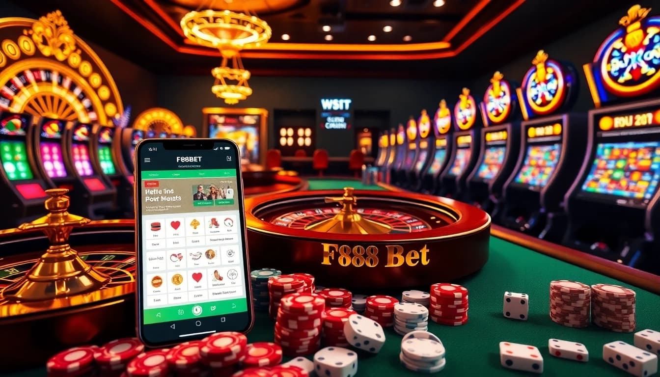 Experience the thrill of online gambling with F88BET's vibrant casino atmosphere filled with exciting games.