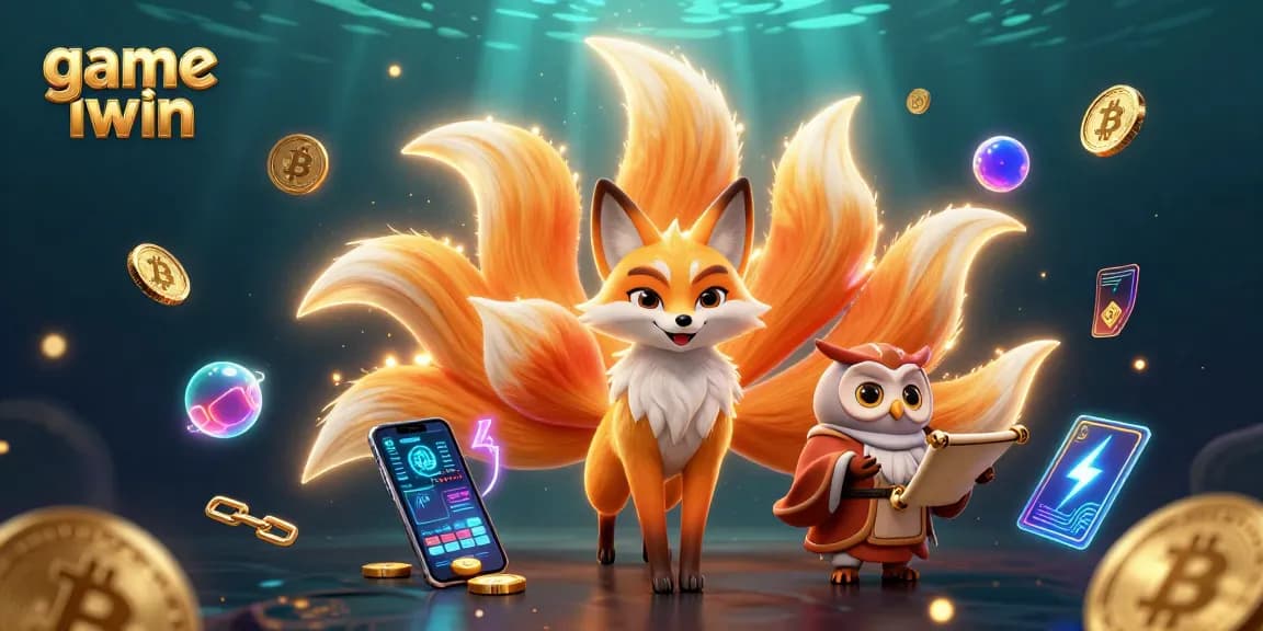 Experience game iwin with vibrant 3D illustration featuring colorful characters and dynamic casino elements.
