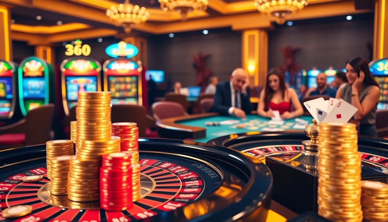 Experience thrilling gameplay at https://xx88.nl/ with exciting casino tables, vibrant lights, and players enjoying high-stakes action.