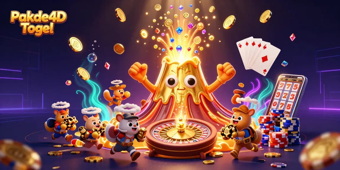 Experience thrills with Pakde4D Togel, a vibrant scene showcasing exciting casino elements.