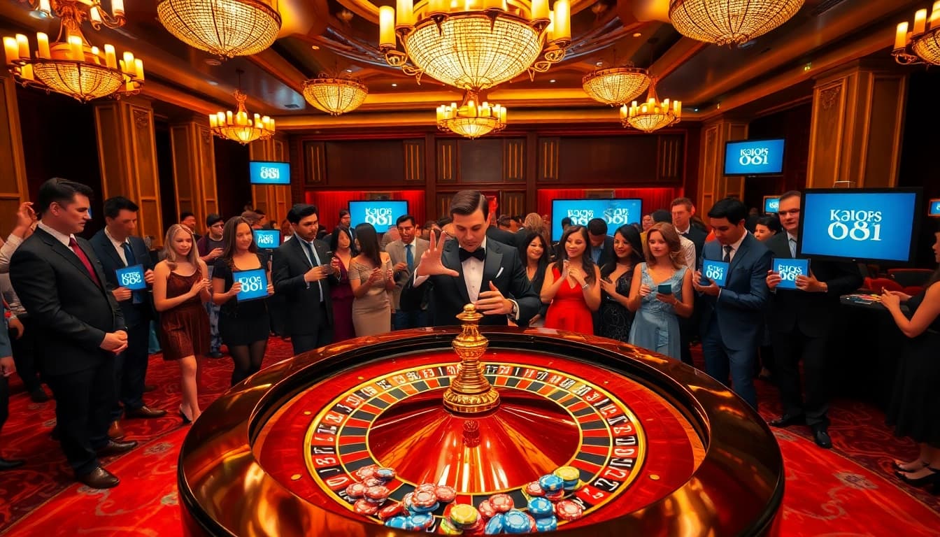 Players engaging with the thrilling roulette game at 88i casino, surrounded by excitement and high stakes.