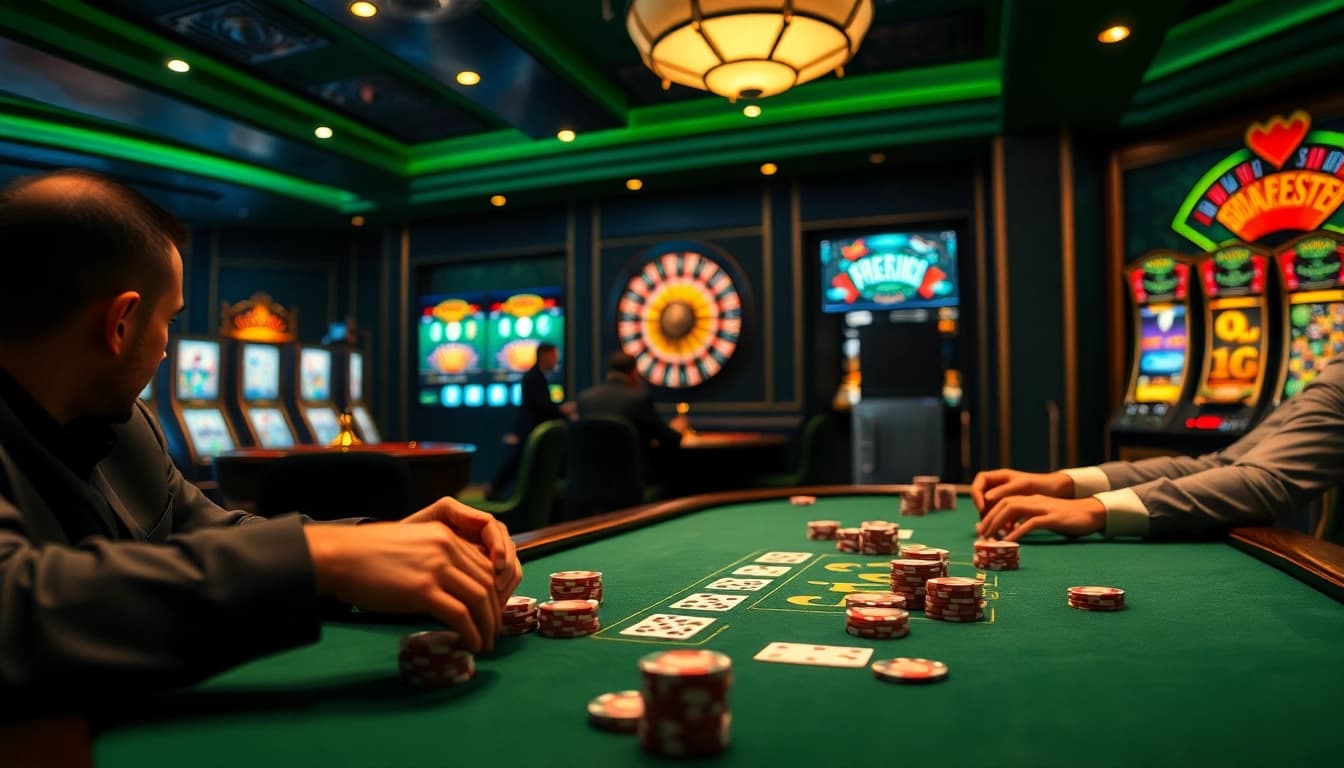 Experience the thrill at 88bet with an exciting poker game in a luxurious casino setting.
