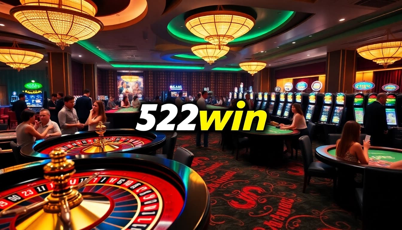 Players placing bets at a vibrant 32win casino, showcasing excitement and luxury.