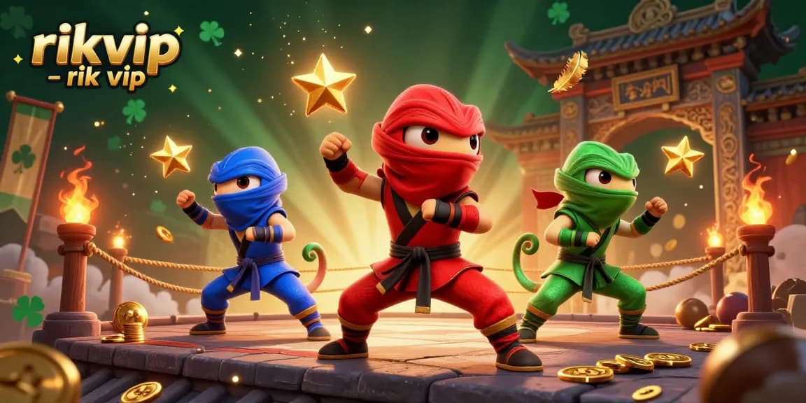 Experience exhilarating action at rikvip - rik vip with dynamic 3D ninja chameleons in a thrilling casino atmosphere.