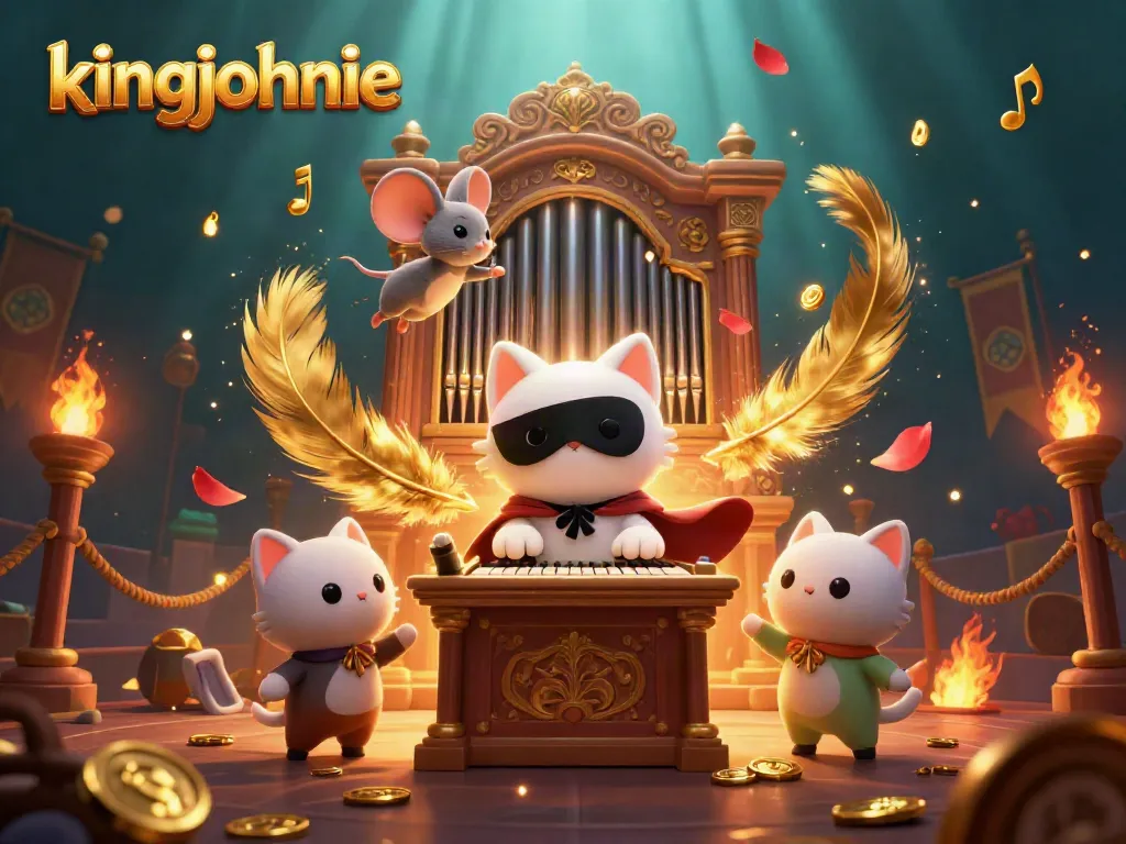 Engage with kingjohnnie's thrilling casino experience featuring a glamorous scene of luck and fortune.