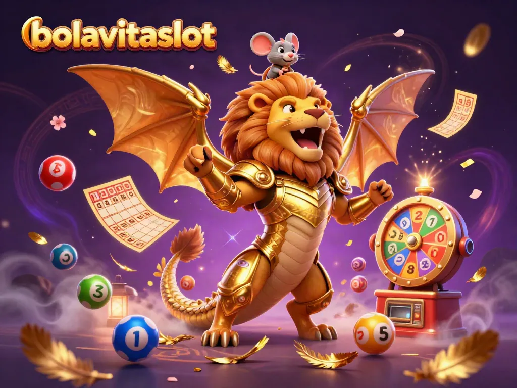 Experience the excitement with bolavitaslot's jackpot adventures featuring a golden chimera and vibrant game elements.