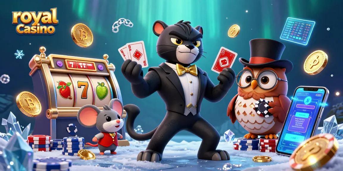 Experience thrilling gameplay at royal casino with elegant characters and vibrant slot game elements.
