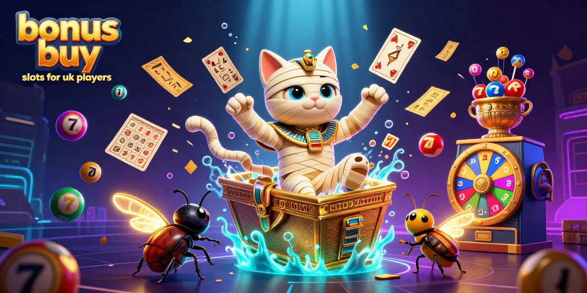 Experience the thrill of bonus buy slots for UK players with exciting animated casino elements.