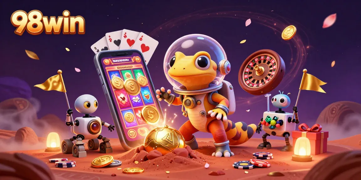 Win big with 98win at a fantastical casino adventure in vibrant 3D!