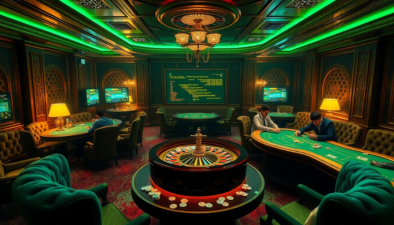 Experience the hidden wiki dark web in a luxurious casino setting with vibrant gaming elements.