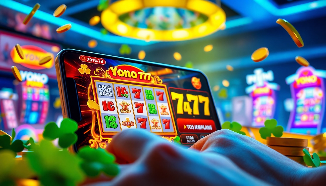 Exciting gaming experience in Yono 777 app with vibrant graphics and user interaction.