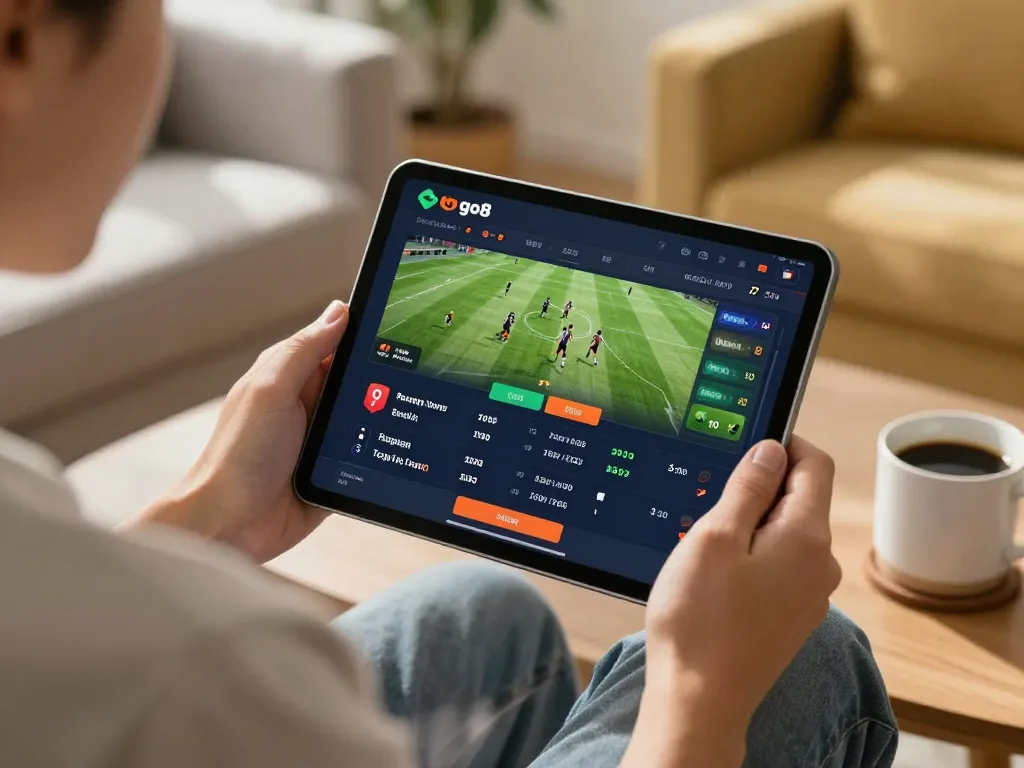 Engage in sports betting on the trang chủ go8 platform from a cozy living room.