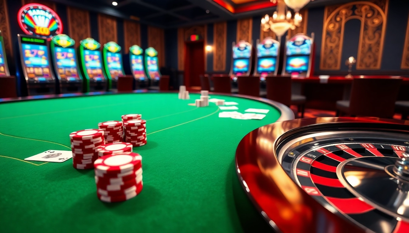 Winning at the vibrant gaming table scene from https://soibet.vision/ showcasing poker chips, cards, and excitement.