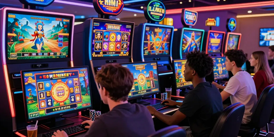 Engaged players enjoying bonus buy slots in an exciting online casino setting with vibrant graphics.