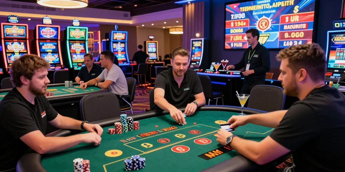 Players enjoying excitement at credit card casinos at https://brcs.co.uk, showcasing vibrant gaming tables and live dealer action.