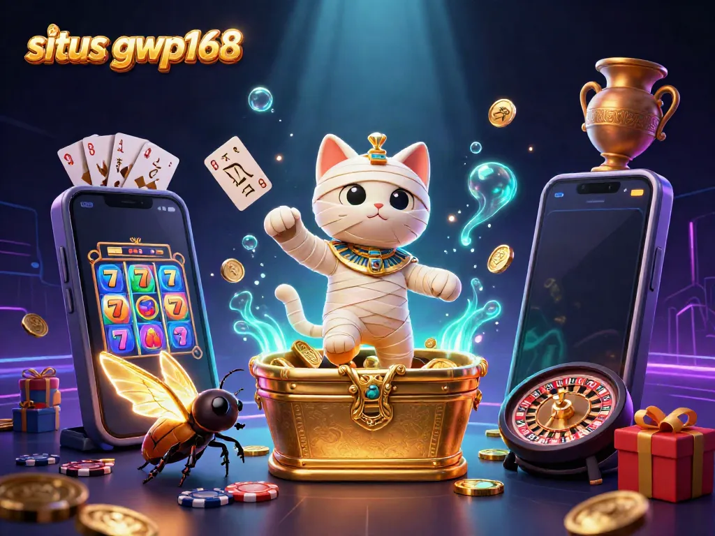 Menang di situs gwp168 dengan mumi kucing 3D dan elemen slot gacor yang menarik