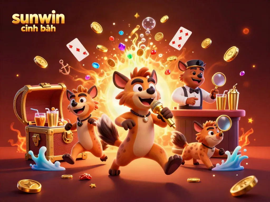 Enjoy thrilling gaming at sunwin chính hãng with lively hyenas running a comedy casino club, featuring dynamic elements.