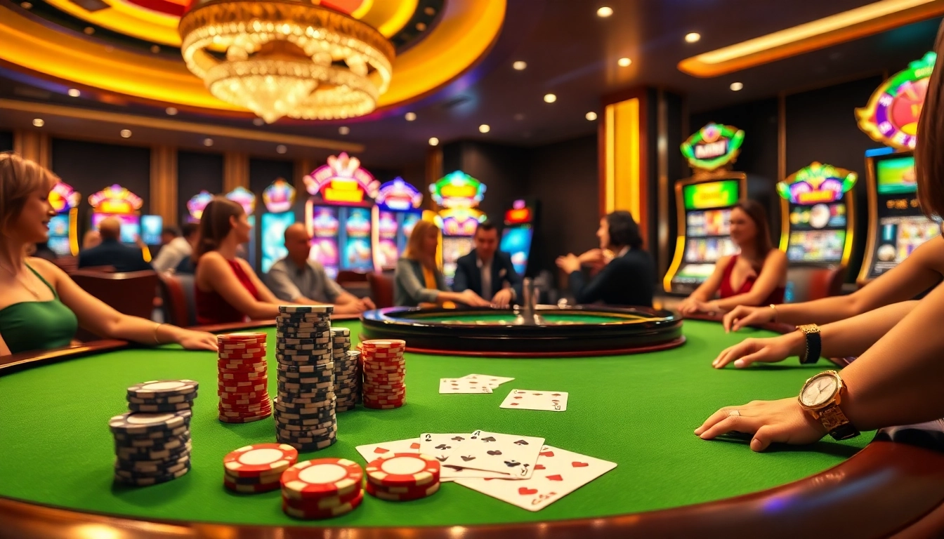 Experience the thrill at https://11win.br.com/ with players enjoying poker, vibrant chips, and dynamic roulette.