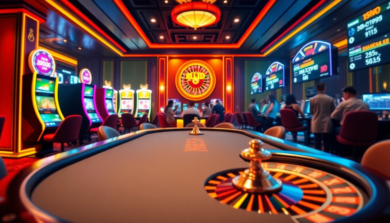Experience the thrill of gambling at Luck8 with players engaging at a dynamic poker table.