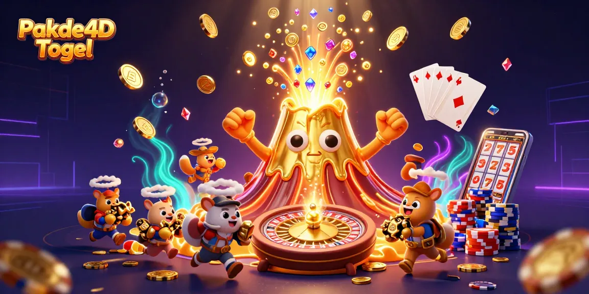 Experience thrills with Pakde4D Togel, a vibrant scene showcasing exciting casino elements.