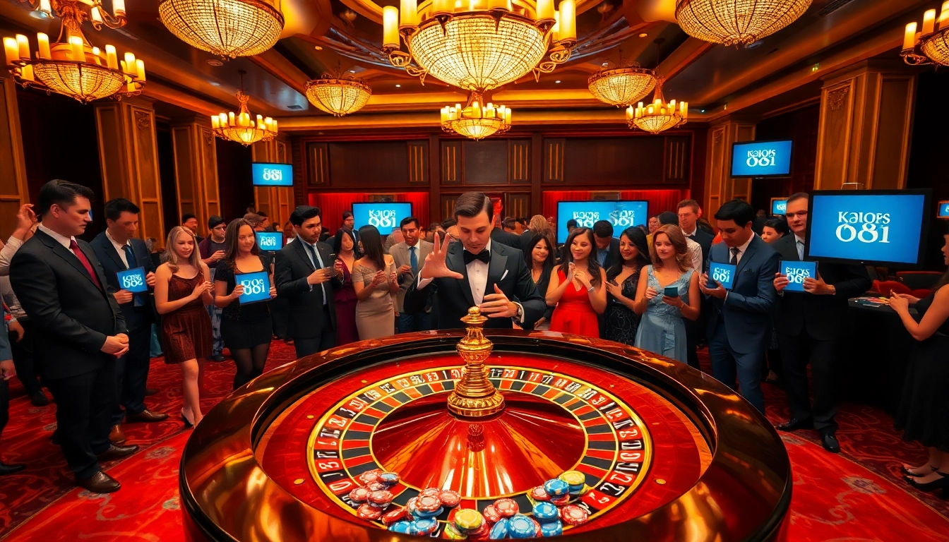 Players engaging with the thrilling roulette game at 88i casino, surrounded by excitement and high stakes.