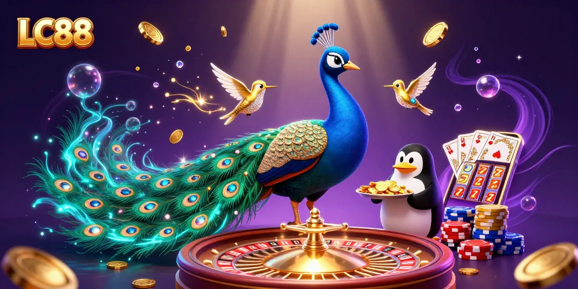 LC88 showcases vibrant gaming action with characters and animated casino elements.