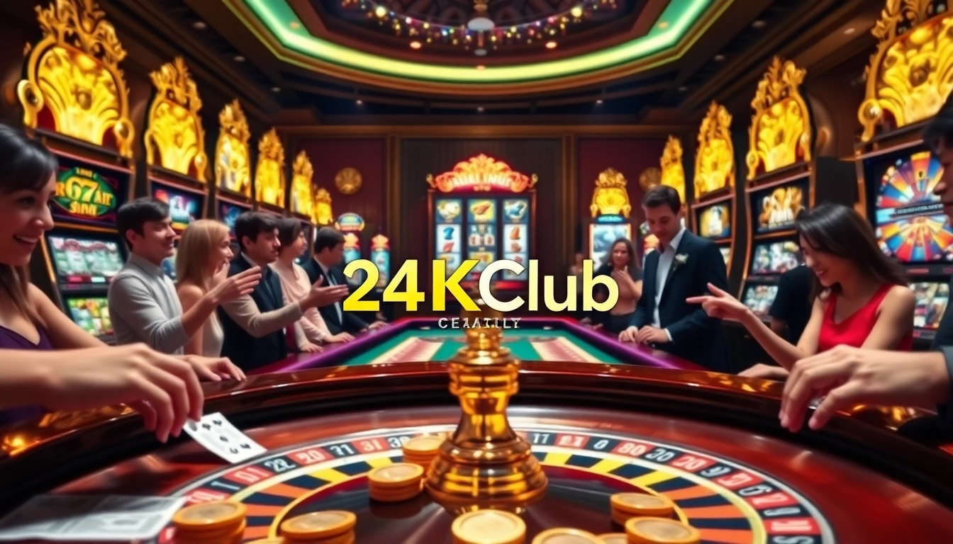 Trải nghiệm trò chơi cược cao tại 24kclub với bàn roulette sống động và những chiếc chip poker vàng.