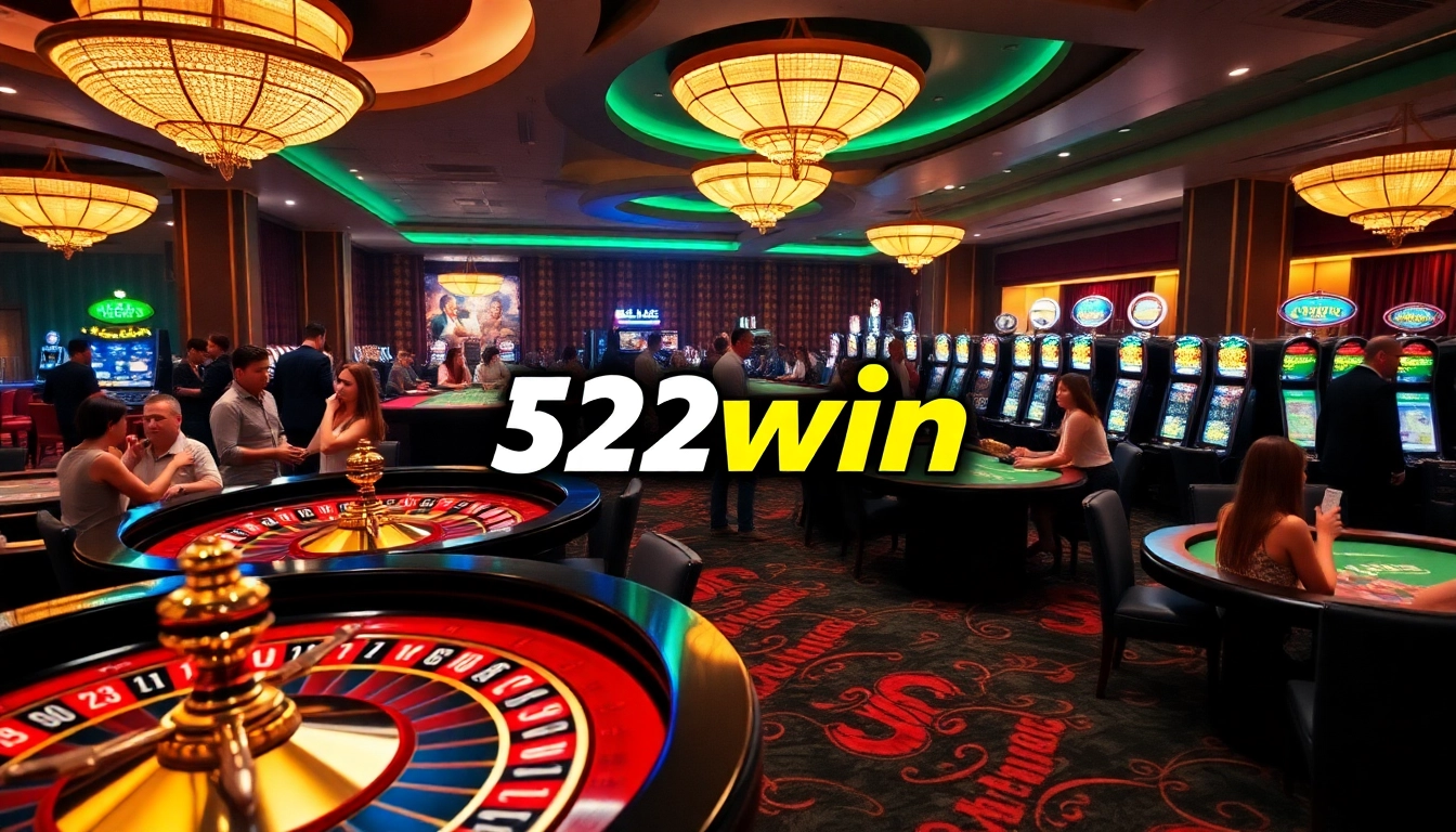 Players placing bets at a vibrant 32win casino, showcasing excitement and luxury.
